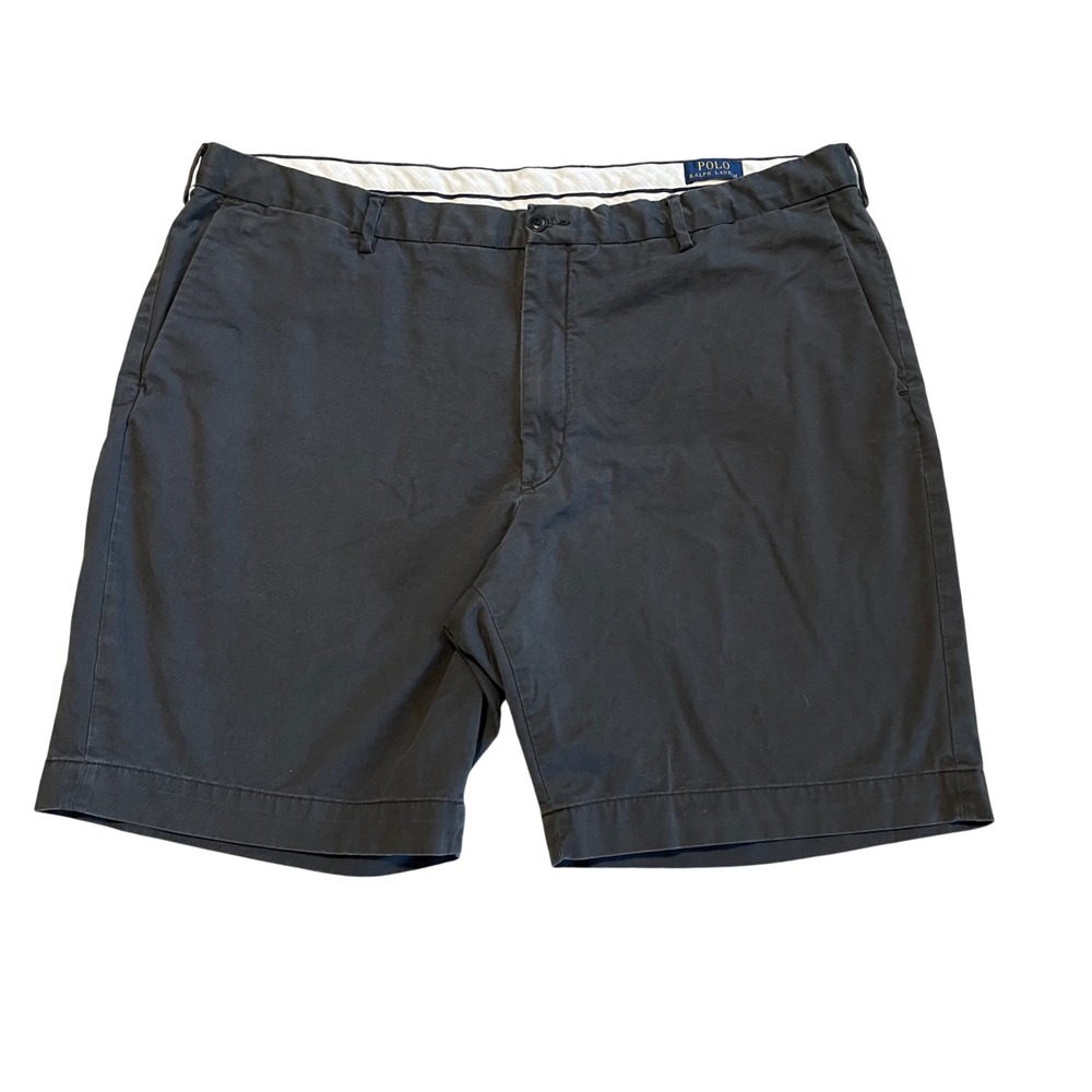 Polo Ralph Lauren Mens 44 Stretch Classic Fit Chino Shorts Charcoal Gray Cotton